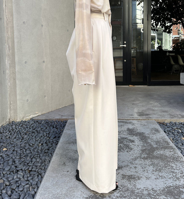  「【累計2万本突破！】【低身長・高身長サイズあり】2タックワイドパンツ」|チノ|