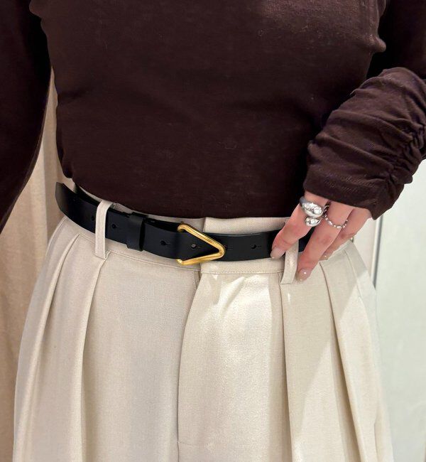  「トライアングルバックルベルト」|ベルト|ブラック