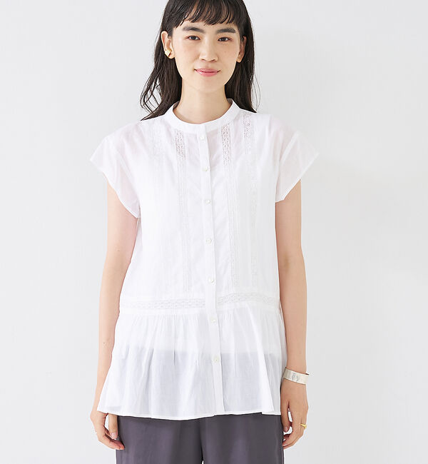 collex「コットンボイルレースブラウス」|シャツ・ブラウス|