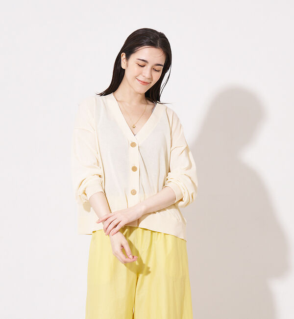 collex「Vネック ボックスシルエット シアーカーディガン」|カーディガン|