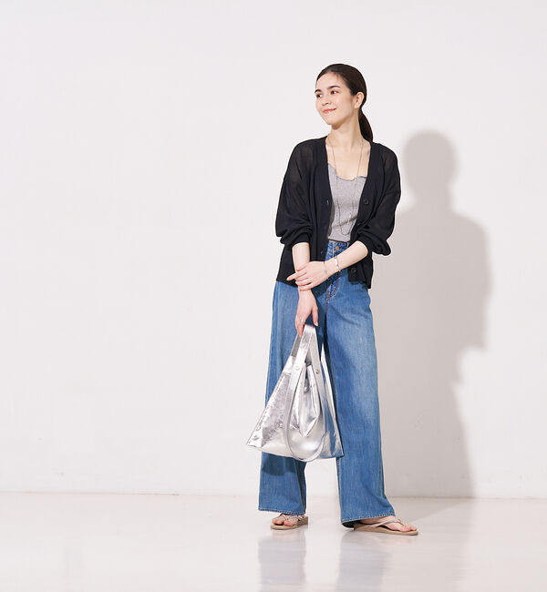 collex「Vネック ボックスシルエット シアーカーディガン」|カーディガン|