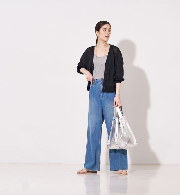 collex「Vネック ボックスシルエット シアーカーディガン」|カーディガン|