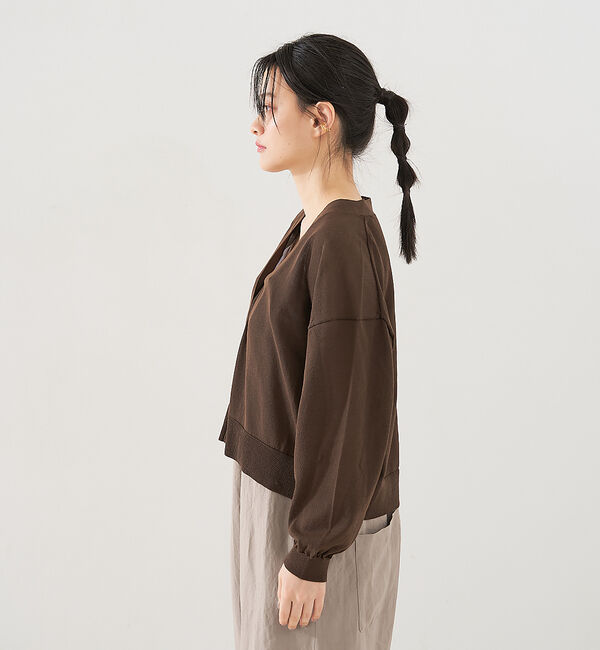 collex「Vネック ボックスシルエット シアーカーディガン」|カーディガン|