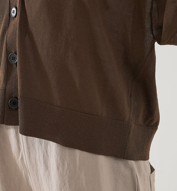 collex「Vネック ボックスシルエット シアーカーディガン」|カーディガン|