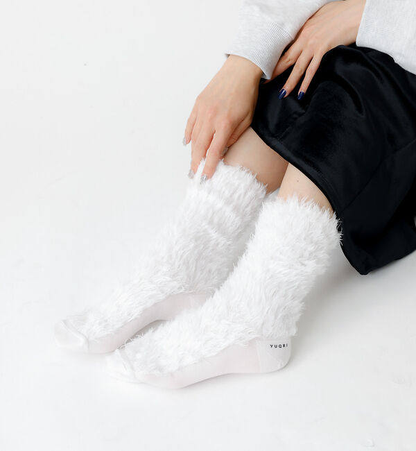 Rouge vif「【YUQRI/ユクリ】Faux fur/靴下/ファー/もこもこ/ギフト【WEB限」|ソックス|