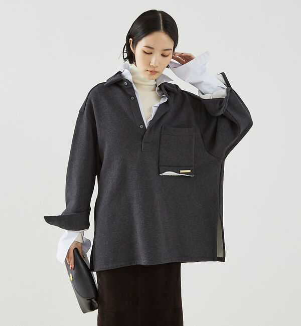 The Store by C' 「【DARKPARK】SWEAT SHIRTS  POLO／スエットシャツ」|スウェット・ジャージ|チャコールグレー