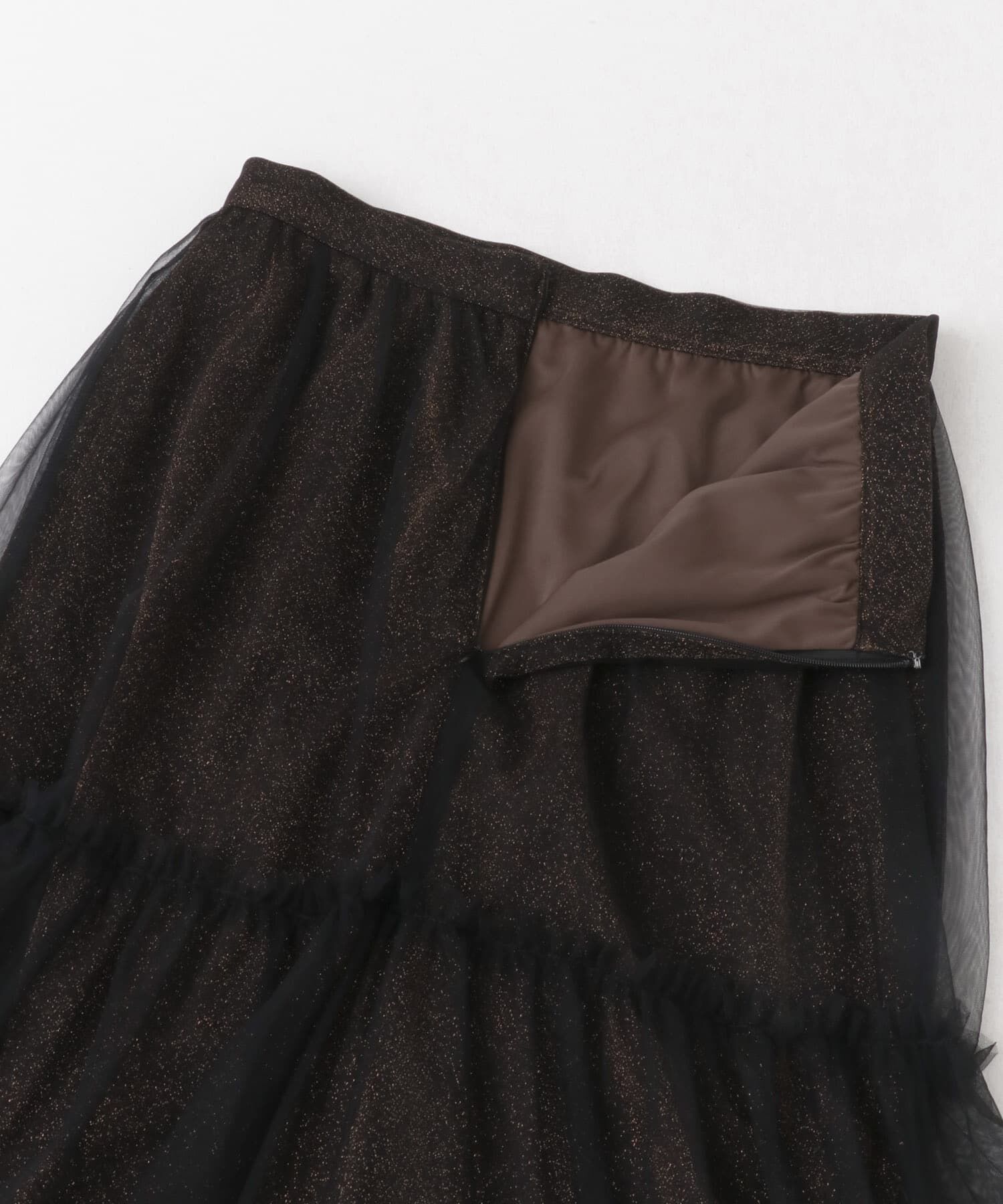 URBAN RESEARCH ROSSO「F by ROSSO　ラメチュールティアードスカート」|スカート|