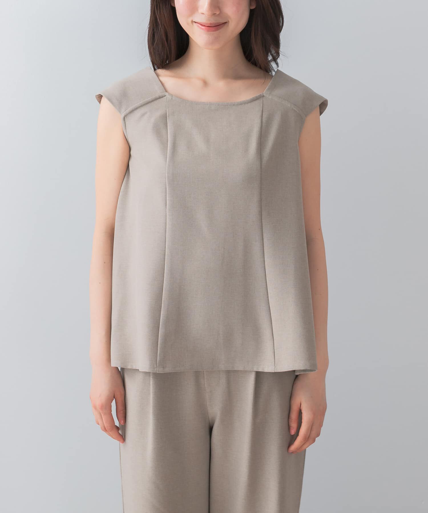 URBAN RESEARCH ROSSO「『UR TECH DRYLUXE』F by ROSSO　フレンチブラウス+ワイドパンツ」|その他|