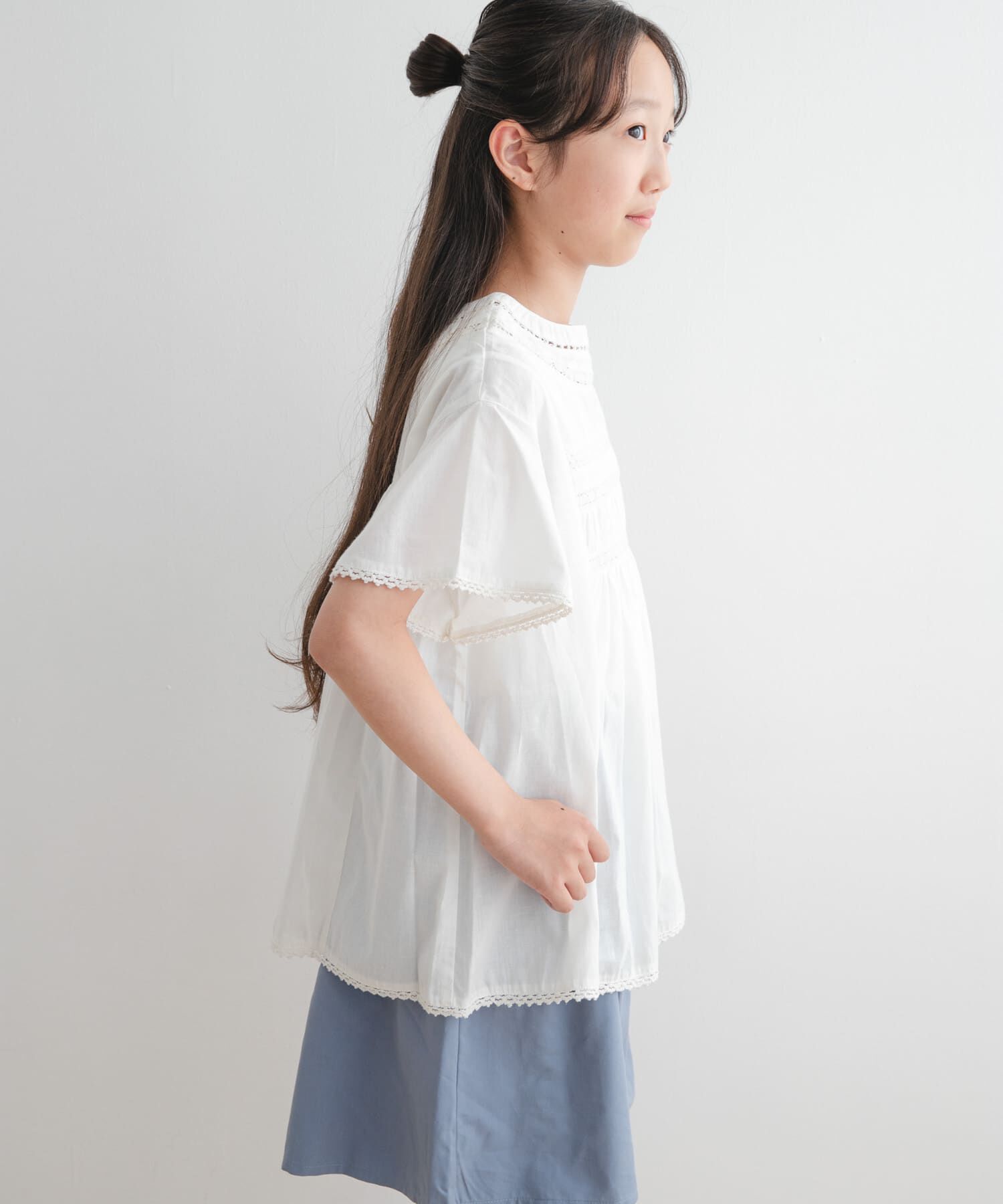 URBAN RESEARCH DOORS「『WEB/一部店舗限定』ハシゴレースシャーリングブラウス(KIDS)」|その他|