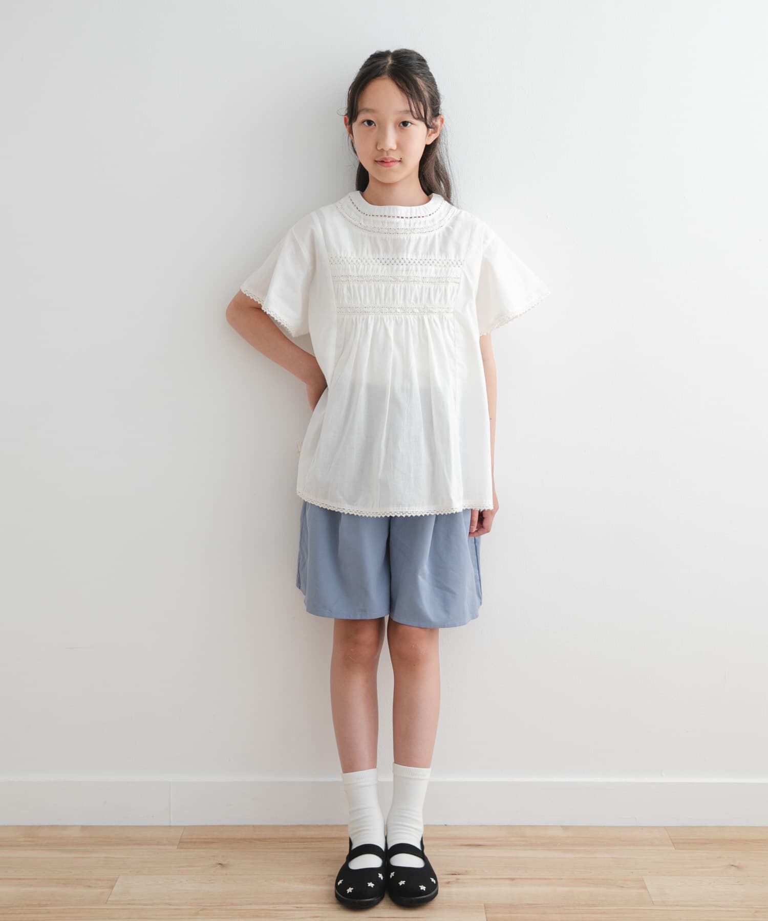 URBAN RESEARCH DOORS「『WEB/一部店舗限定』ハシゴレースシャーリングブラウス(KIDS)」|その他|