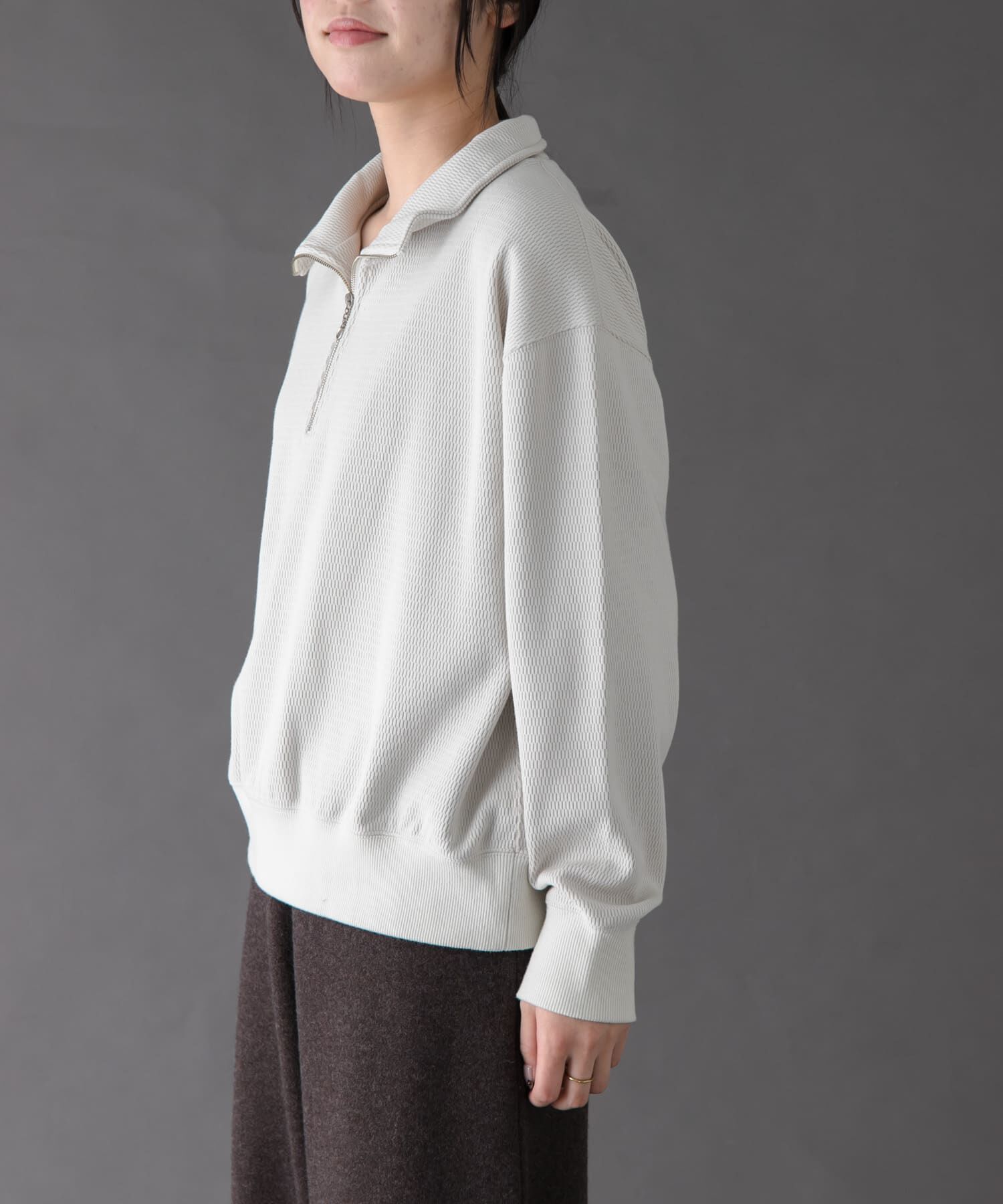 URBAN RESEARCH DOORS「FORK&SPOON　ハーフジップサーマルカットソー」|Tシャツ・カットソー|