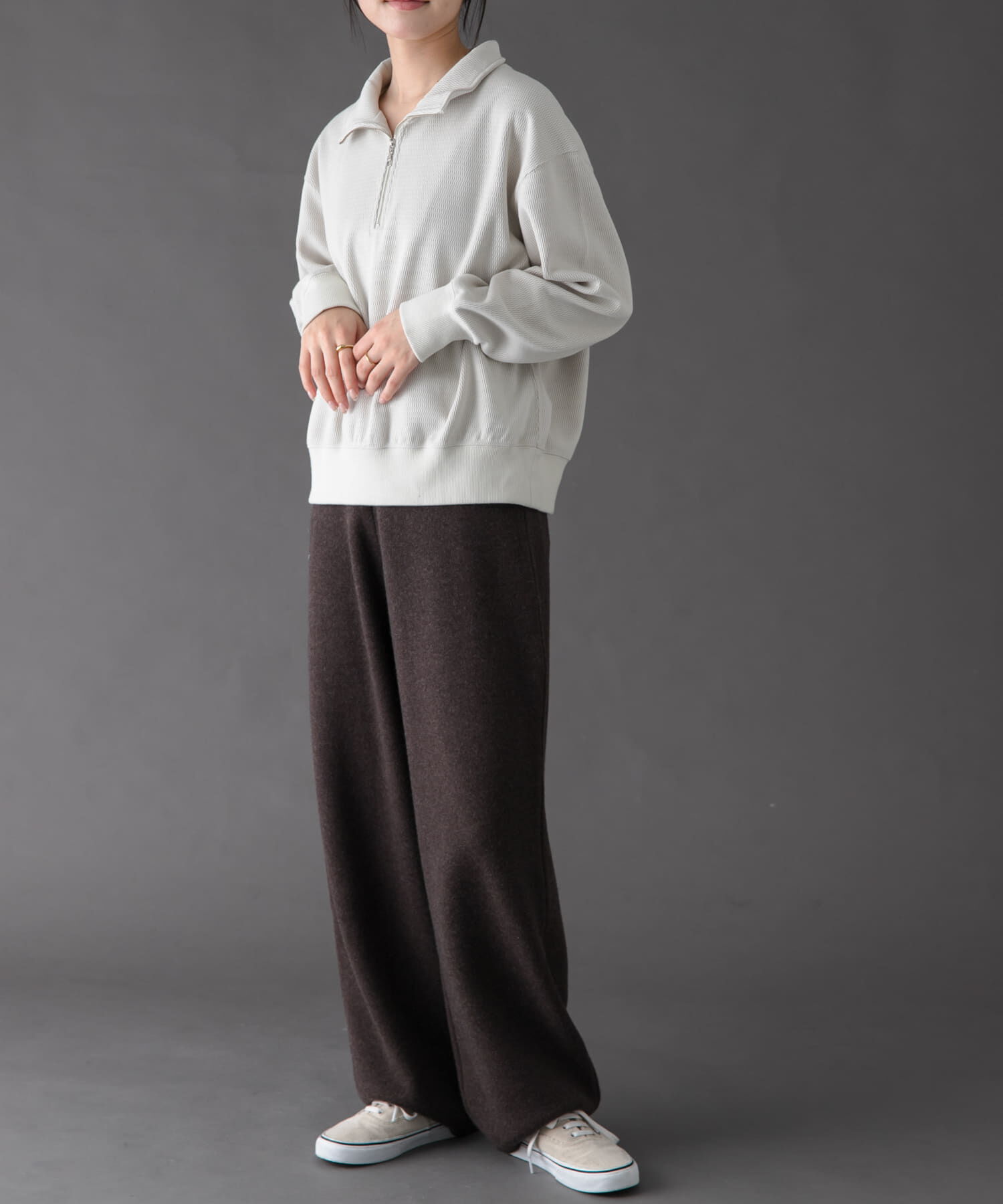 URBAN RESEARCH DOORS「FORK&SPOON　ハーフジップサーマルカットソー」|Tシャツ・カットソー|