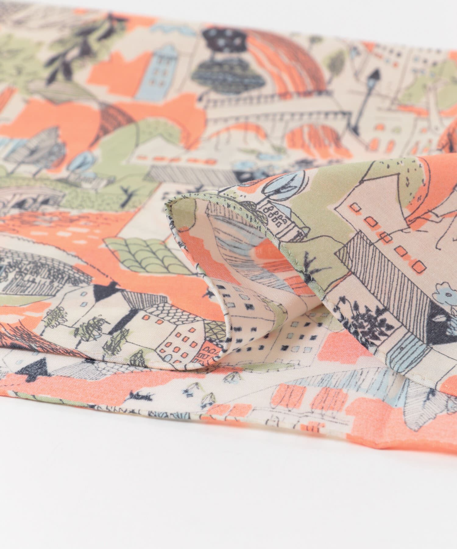 URBAN RESEARCH DOORS「LIFE STYLE TAILOR　タウンモチーフ柄コットンハンカチ」|ハンカチ|