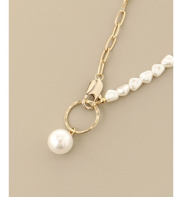 MAJESTICLEGON「パール&times;チェーンネックレス」|ネックレス|