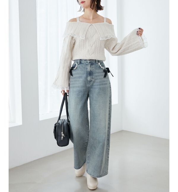 MAJESTICLEGON「バリエデザインデニムパンツ」|デニム|