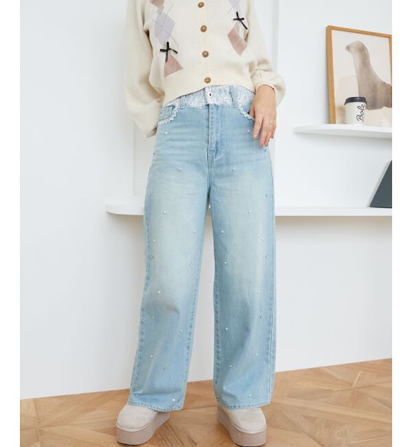 MAJESTICLEGON「バリエデザインデニムパンツ」|デニム|