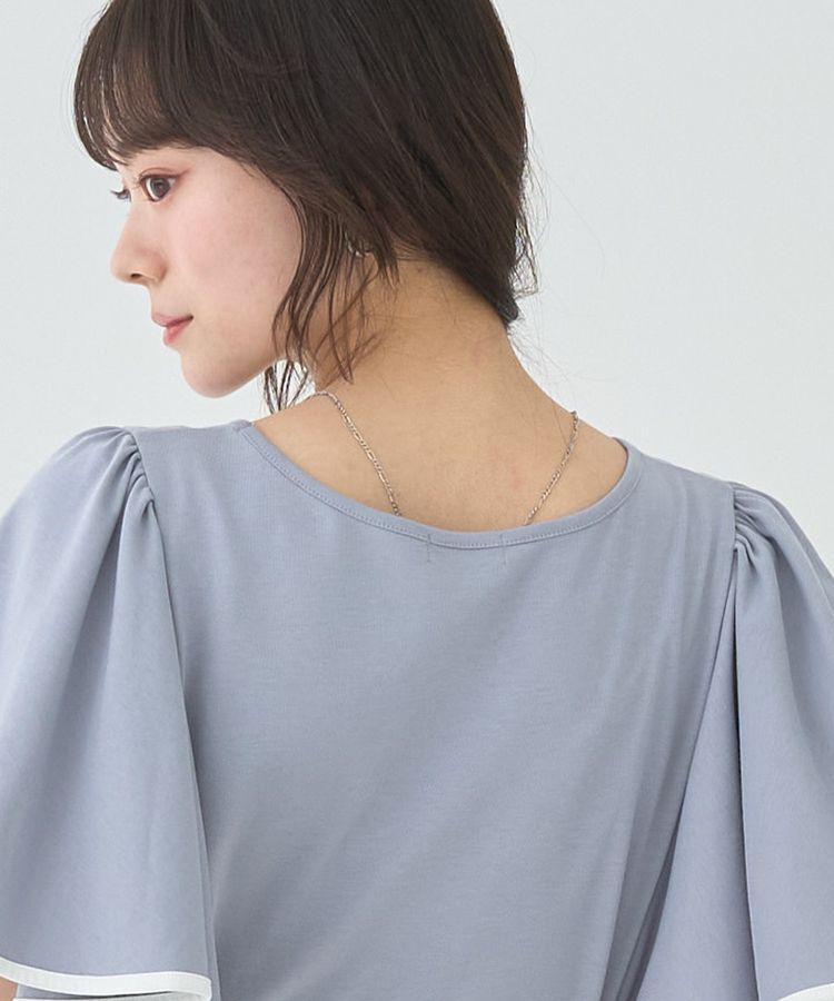 earth music&ecology「パイピングフレアスリーブカットソー」|Tシャツ・カットソー|