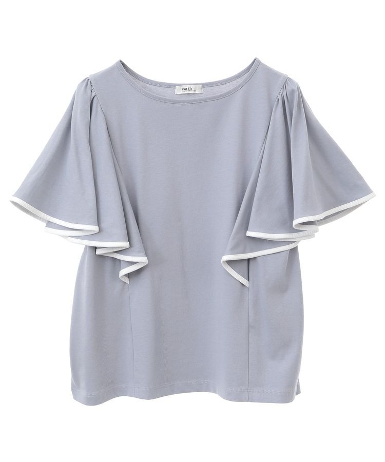 earth music&ecology「パイピングフレアスリーブカットソー」|Tシャツ・カットソー|