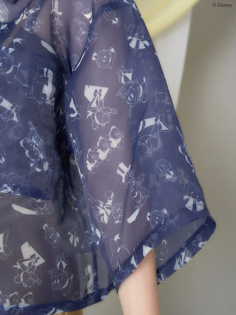 AMERICAN HOLIC「総柄シアーショート丈シャツ/Disney」|シャツ・ブラウス|