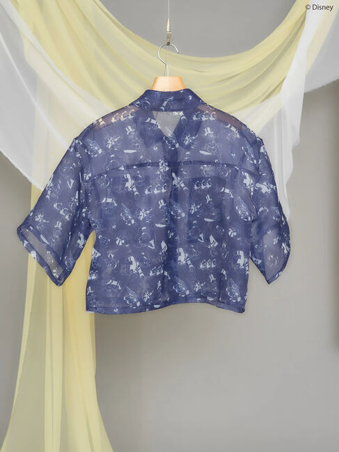 AMERICAN HOLIC「総柄シアーショート丈シャツ/Disney」|シャツ・ブラウス|