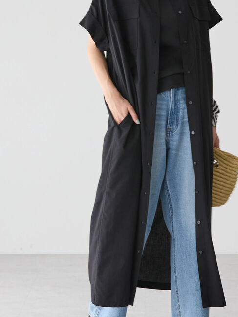 AMERICAN HOLIC「接触冷感+UVカットWポケットシャツワンピース」|ワンピース|