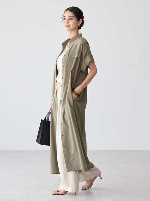 AMERICAN HOLIC「接触冷感+UVカットWポケットシャツワンピース」|ワンピース|