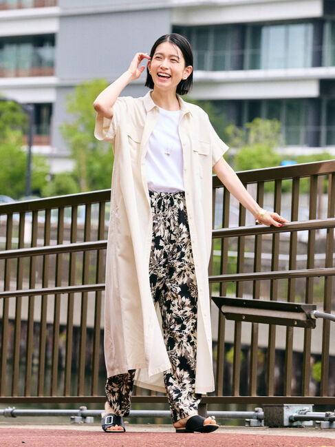 AMERICAN HOLIC「接触冷感+UVカットWポケットシャツワンピース」|ワンピース|