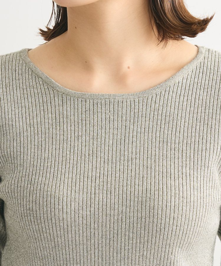 Green Parks「もちっと袖配色ボートネックニットプルオーバーⅡ」|ニット・セーター|