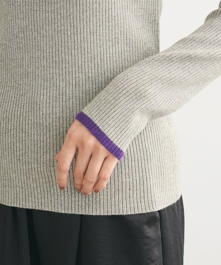 Green Parks「もちっと袖配色ボートネックニットプルオーバーⅡ」|ニット・セーター|