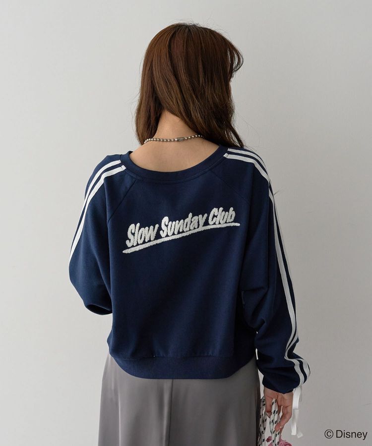 Green Parks「ミッキー＆フレンズ/袖リボンショートプルオーバー」|スウェット・ジャージ|