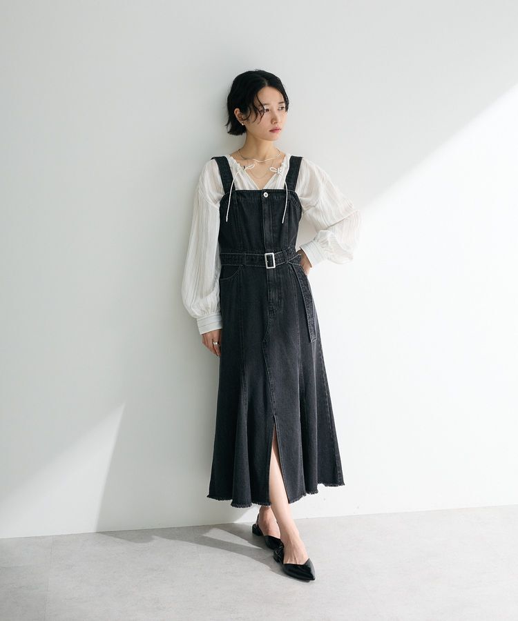 Green Parks「ドロストネックシアーストライプチュニック」|シャツ・ブラウス|