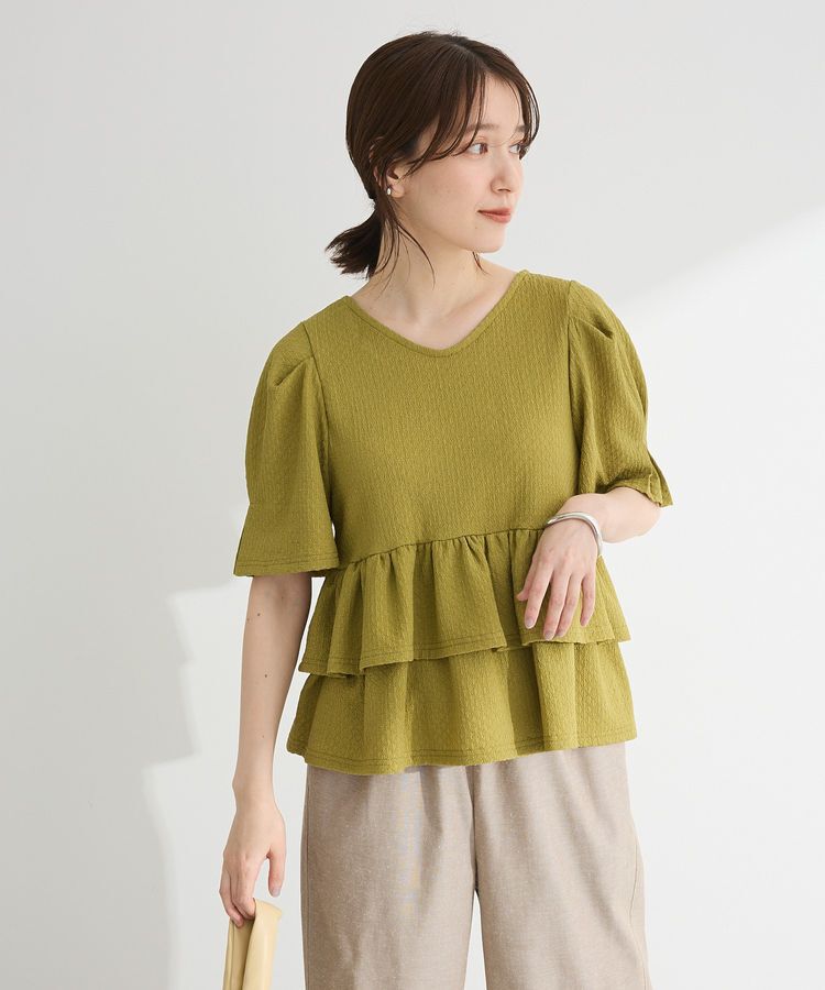 Green Parks「・PetitFleur 2wayダイヤ柄プルオーバー」|Tシャツ・カットソー|