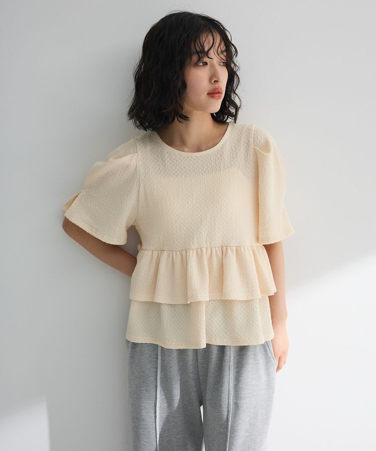 Green Parks「・PetitFleur 2wayダイヤ柄プルオーバー」|Tシャツ・カットソー|