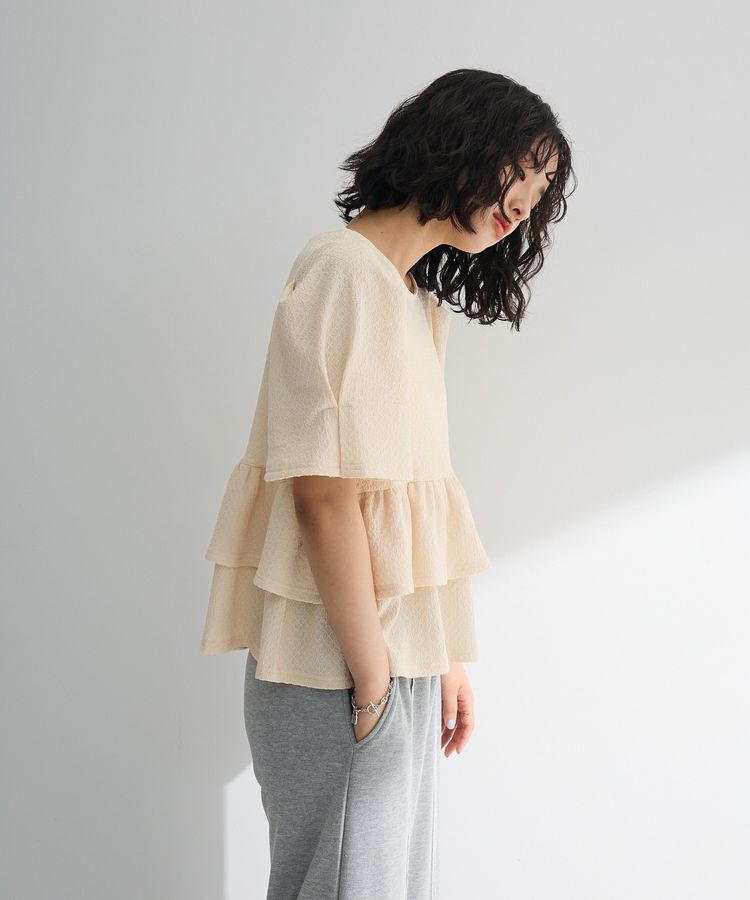 Green Parks「・PetitFleur 2wayダイヤ柄プルオーバー」|Tシャツ・カットソー|