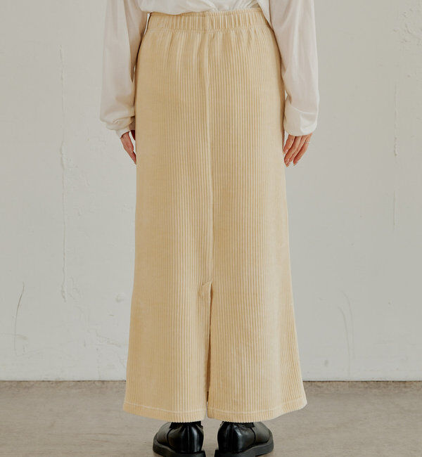  「【低身長・高身長対応】ストレッチコールスカート」|スカート|