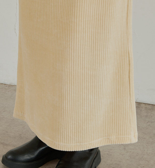  「【低身長・高身長対応】ストレッチコールスカート」|スカート|