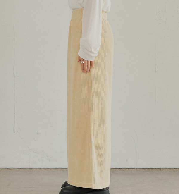  「【低身長・高身長対応】ストレッチコールスカート」|スカート|