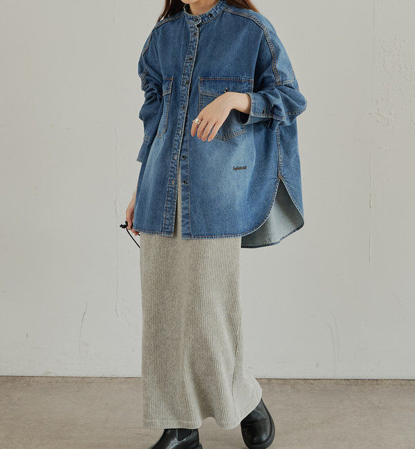  「【低身長・高身長対応】ストレッチコールスカート」|スカート|