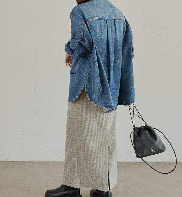  「【低身長・高身長対応】ストレッチコールスカート」|スカート|