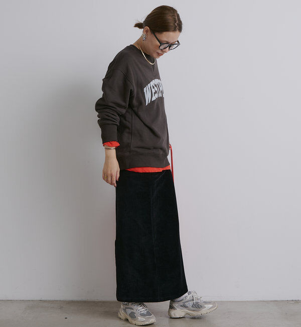  「【低身長・高身長対応】ストレッチコールスカート」|スカート|