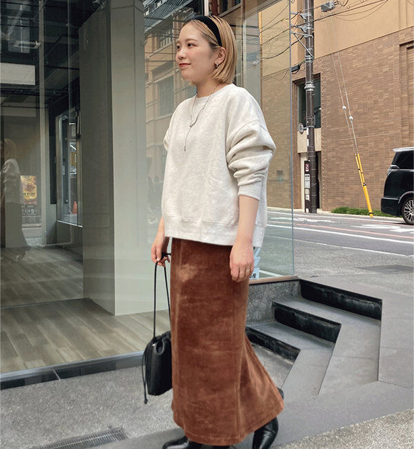  「【低身長・高身長対応】ストレッチコールスカート」|スカート|