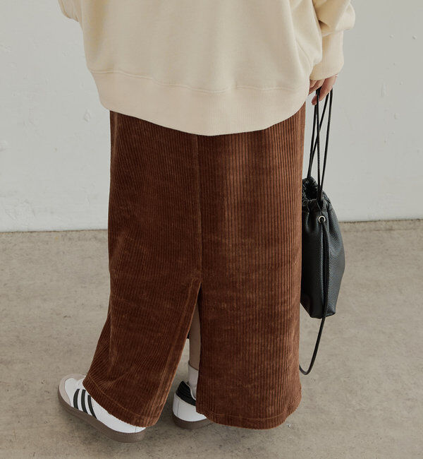  「【低身長・高身長対応】ストレッチコールスカート」|スカート|