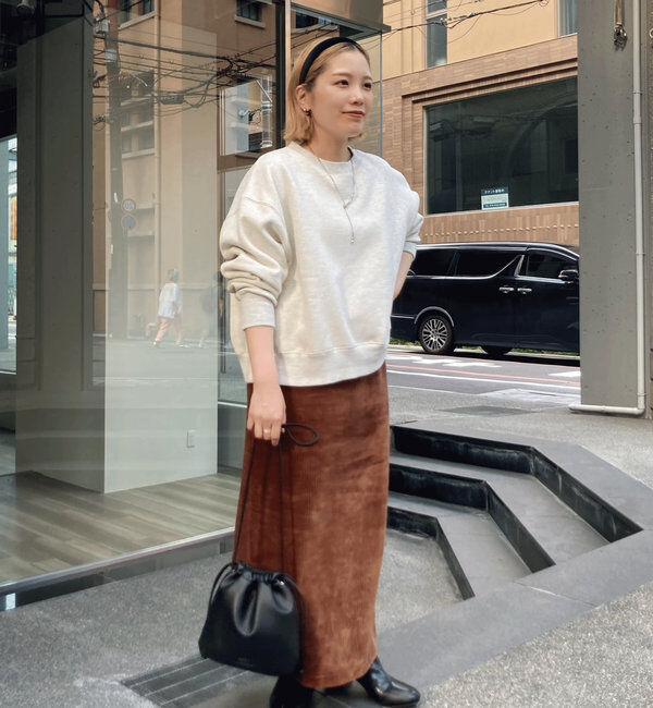  「【低身長・高身長対応】ストレッチコールスカート」|スカート|