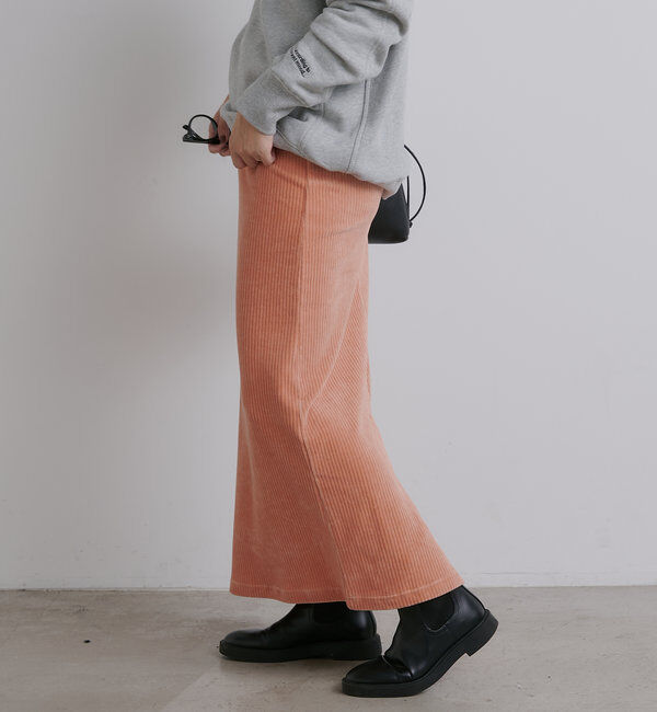  「【低身長・高身長対応】ストレッチコールスカート」|スカート|