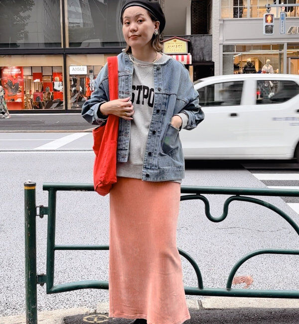  「【低身長・高身長対応】ストレッチコールスカート」|スカート|