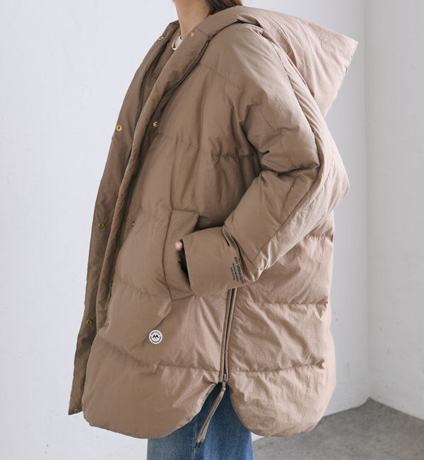  「【軽くて暖かいが叶う♪】フレンチダックダウンフードコート」|ダウン|ベージュ
