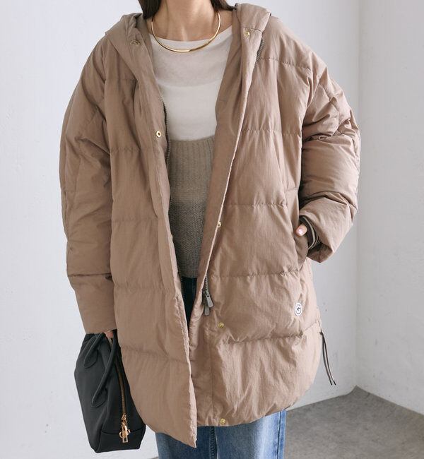  「【軽くて暖かいが叶う♪】フレンチダックダウンフードコート」|ダウン|