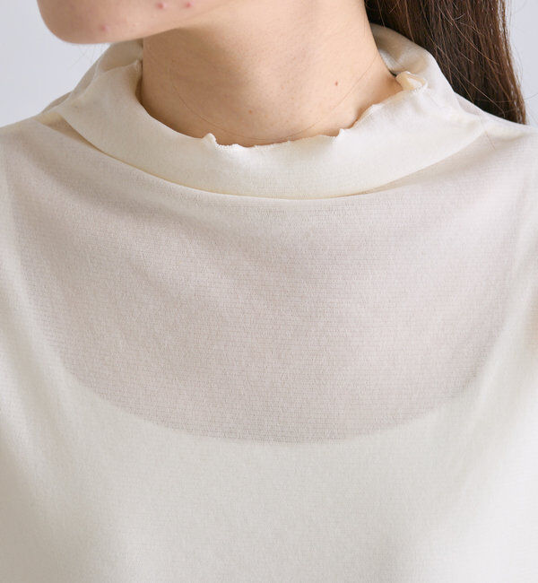  「ナイロンチュールベロアハイネックトップス」|プルオーバー|