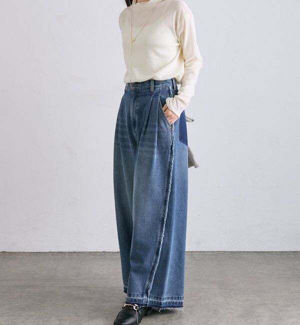  「ナイロンチュールベロアハイネックトップス」|プルオーバー|