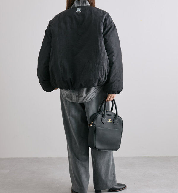  「【リバーシブル】リサイクルダウンノーカラージャケット」|ダウン|